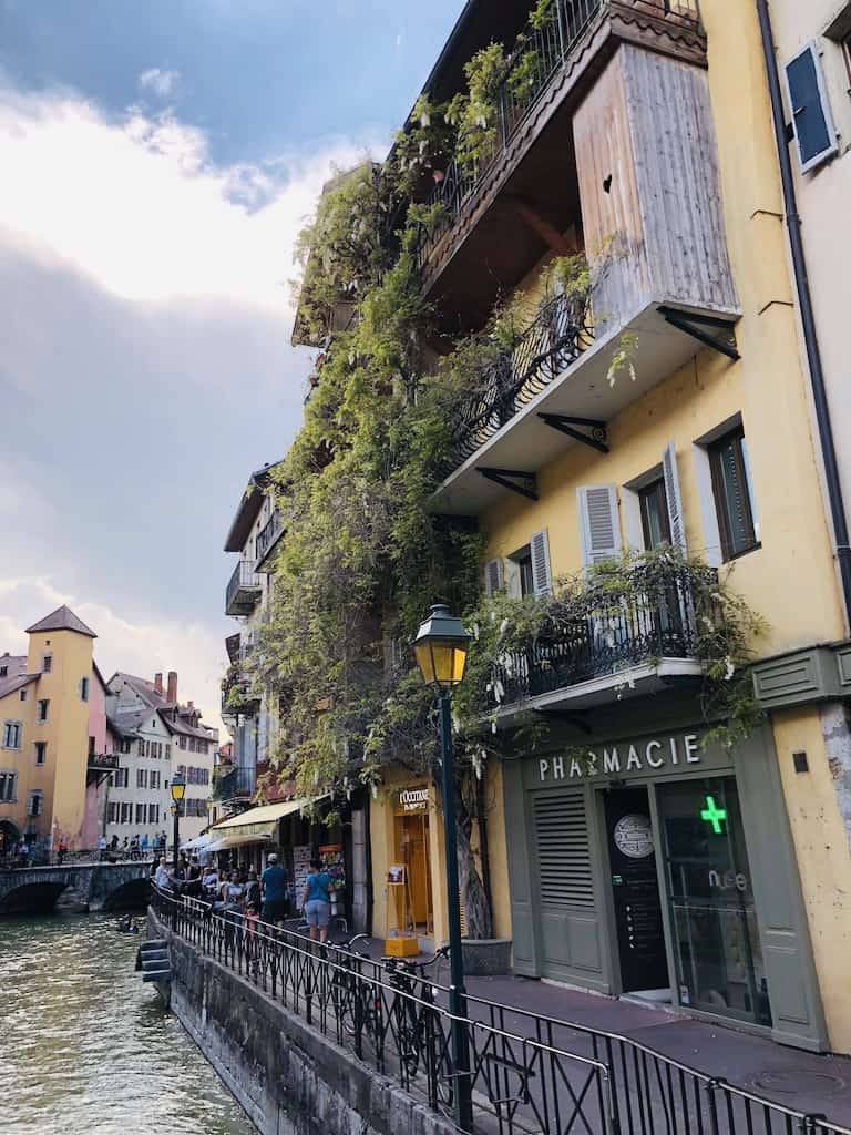 Annecy France water views just outside of Geneva Switzerland.