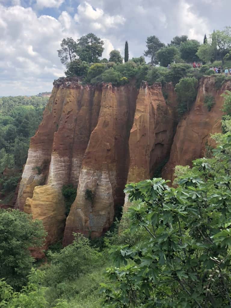 Day trip to Roussillon to see clay hills and fruit trees.