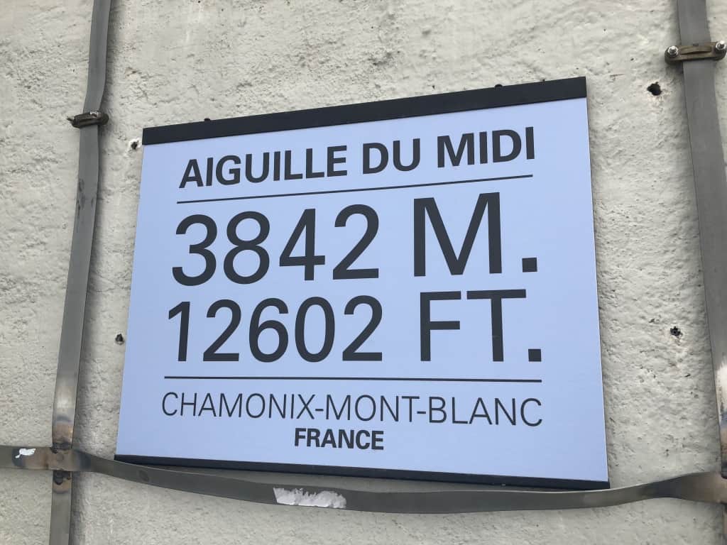 Chamonix France - Aiguille Du Midi Mountain 12602 feet tall