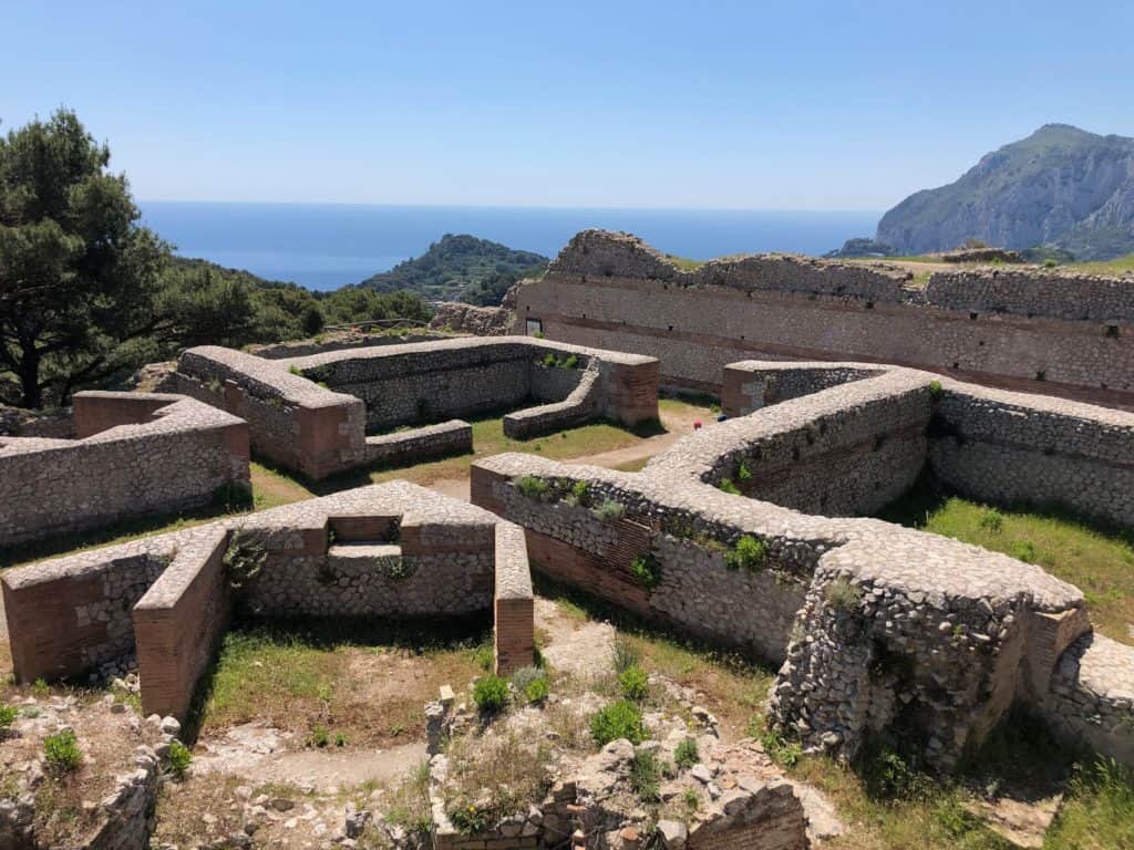 London to Capri Villa Jovis Ruins
