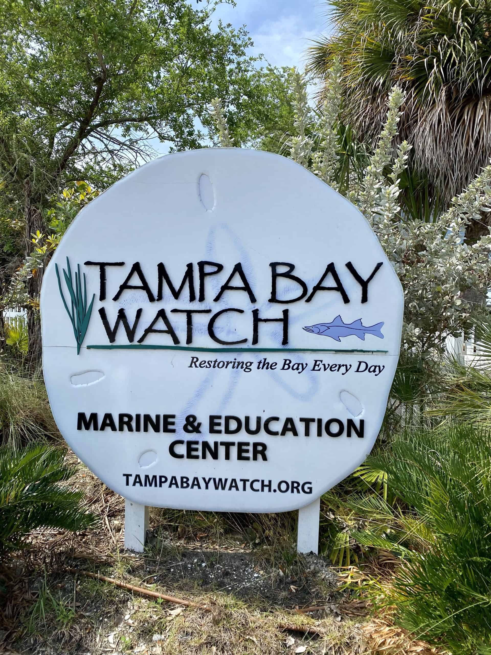 Tampa Bay Watch is located right before the toll road to fort desoto