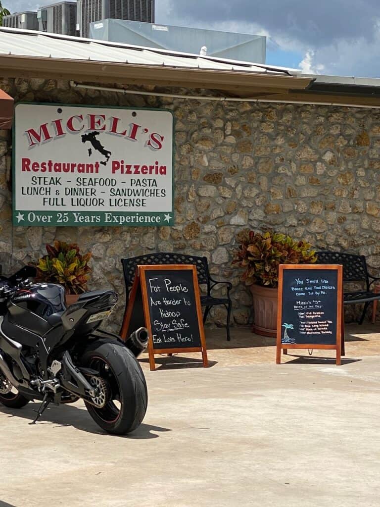 Miceli's is a longtime favorite for Matlacha restaurants for live music, dancing, and great Italian food.