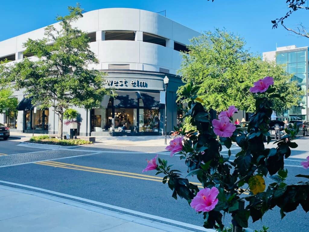 West Elm is located in the heart of Hyde Park Village across from Pottery Barn.