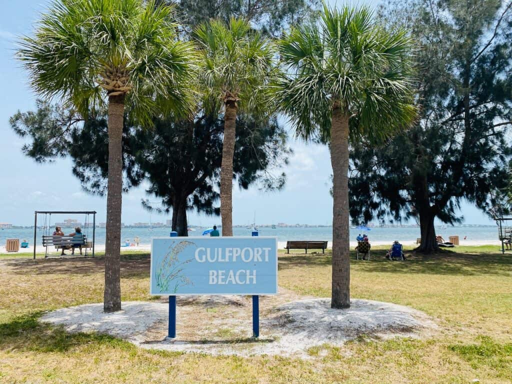 Gulfport beach has plenty of things to do with swings, picnic areas, and more!  You will love all the things to do in Gulfport FL.