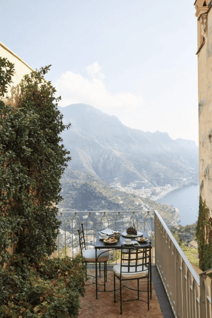 Caruso, A Belmond Hotel, Amalfi Coast - Boutique Hotels Amalfi Coast.  Some rooms have big beautiful patios overlooking the cliff.
