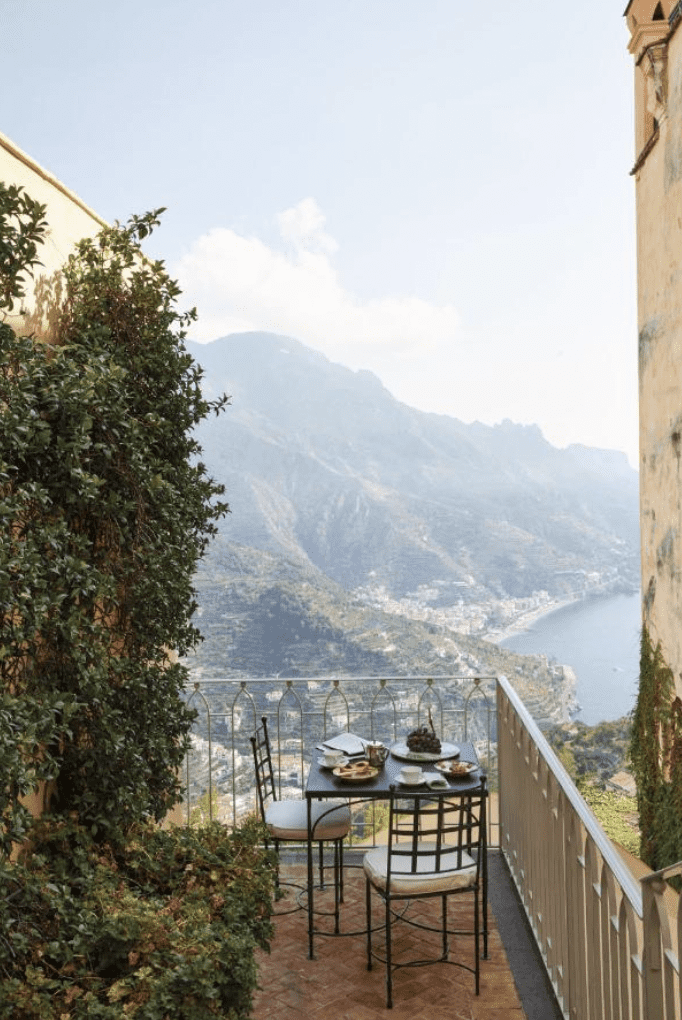 Caruso, A Belmond Hotel, Amalfi Coast - Boutique Hotels Amalfi Coast. Some rooms have big beautiful patios overlooking the cliff.