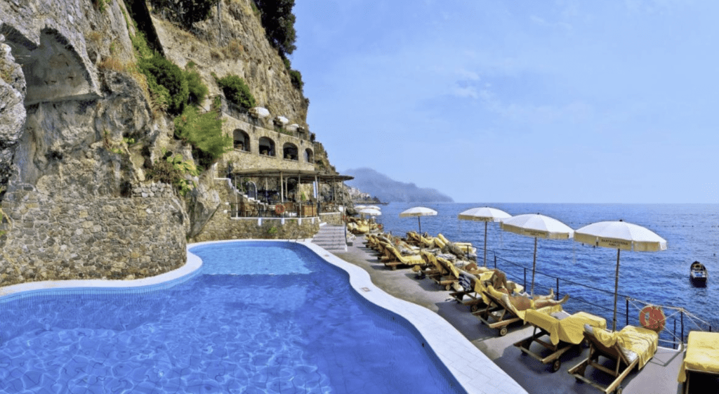 Boutique Hotels Amalfi Coast - Hotel Canterina with pool and sea views shown