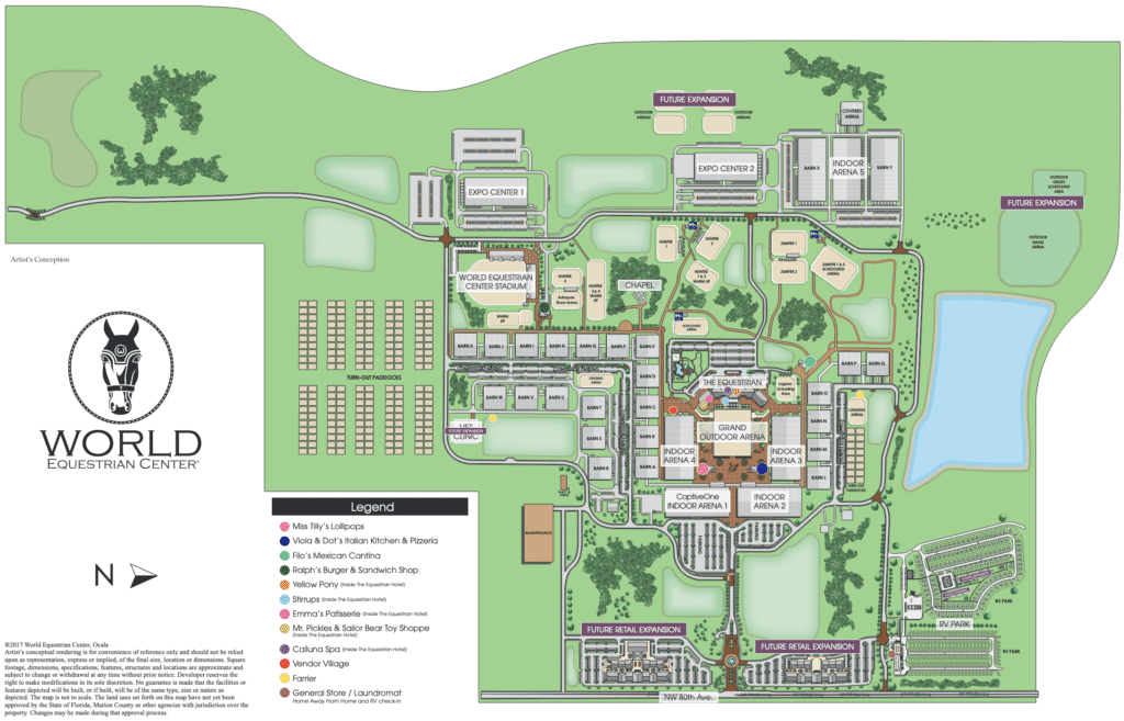 World Equestrian Center Ocala Map