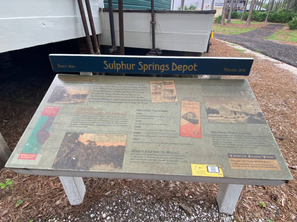 Sign from the Sulphur Springs Depot.
