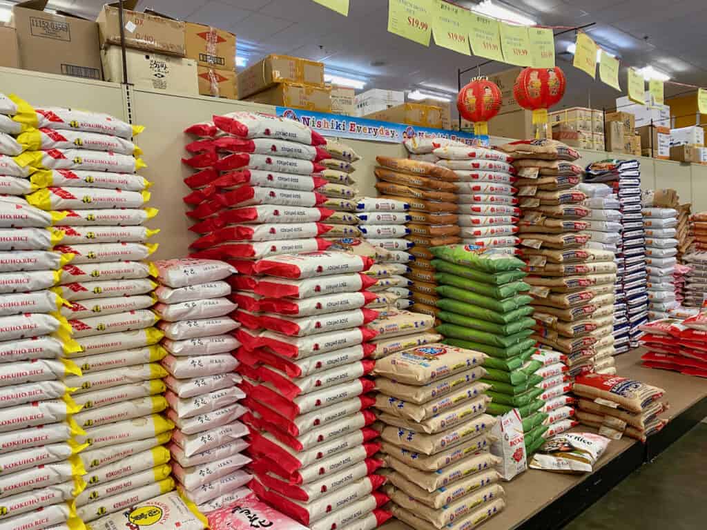 Rice Aisle at MD Oriental Market