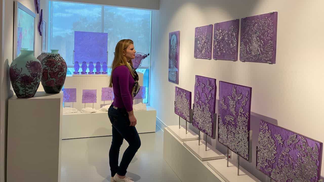 Imagine Museum is one of the best museums in st petersburg fl - photo of Erin in the Imagine Museum.