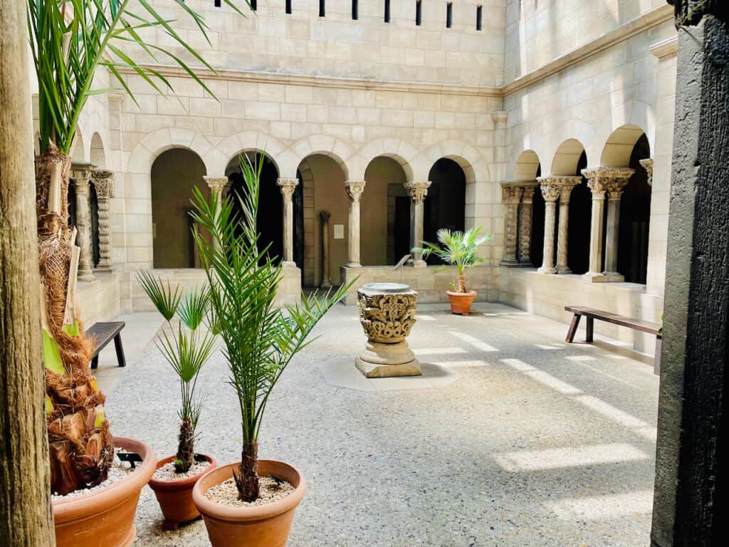 The Met Cloisters Museum gardens. Saint-Guilhem Cloister
