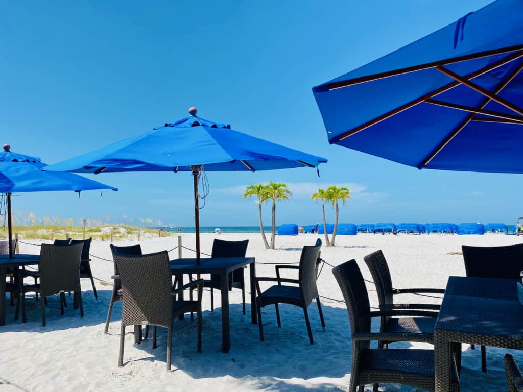 Bongo's Restaurant in St Pete Beach has nice outdoor seating right on the beach