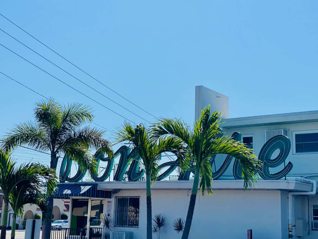 Cheap Hotels in St Pete Beach. Bon-Aire Hotel is a oldie but goodie. Photo showing the old sign that has a 50's throw back feel.