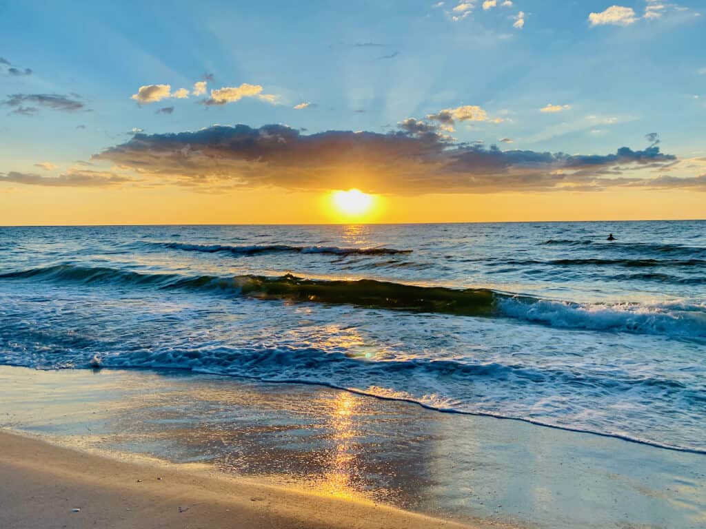 St Pete Beach Sunset at Pass-a-Grille Beach 