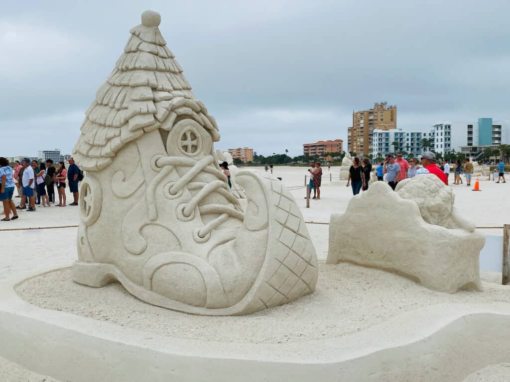 Treasure Island Sanding Ovations - showing sand sculptures.