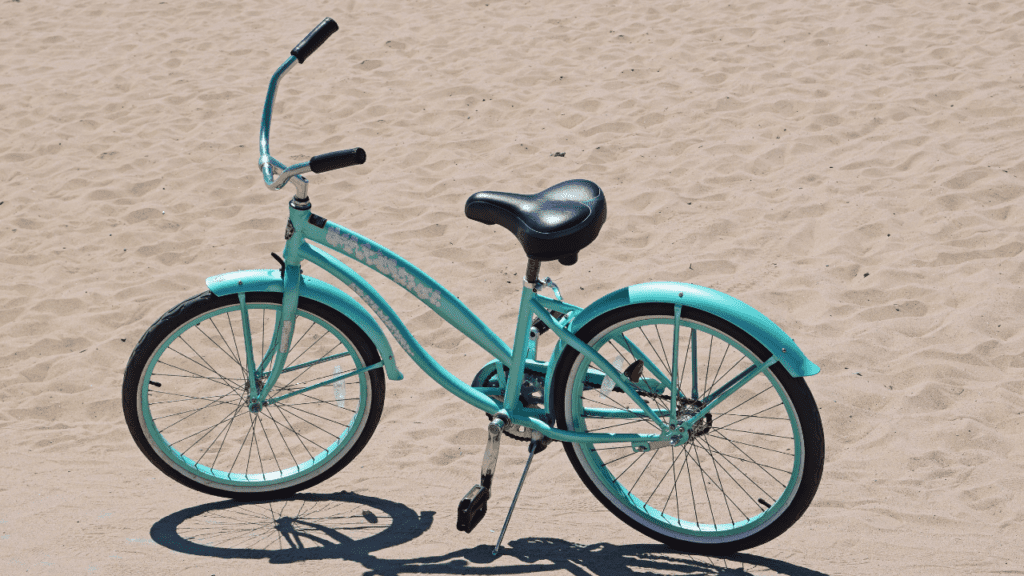 teal beach cruiser bike