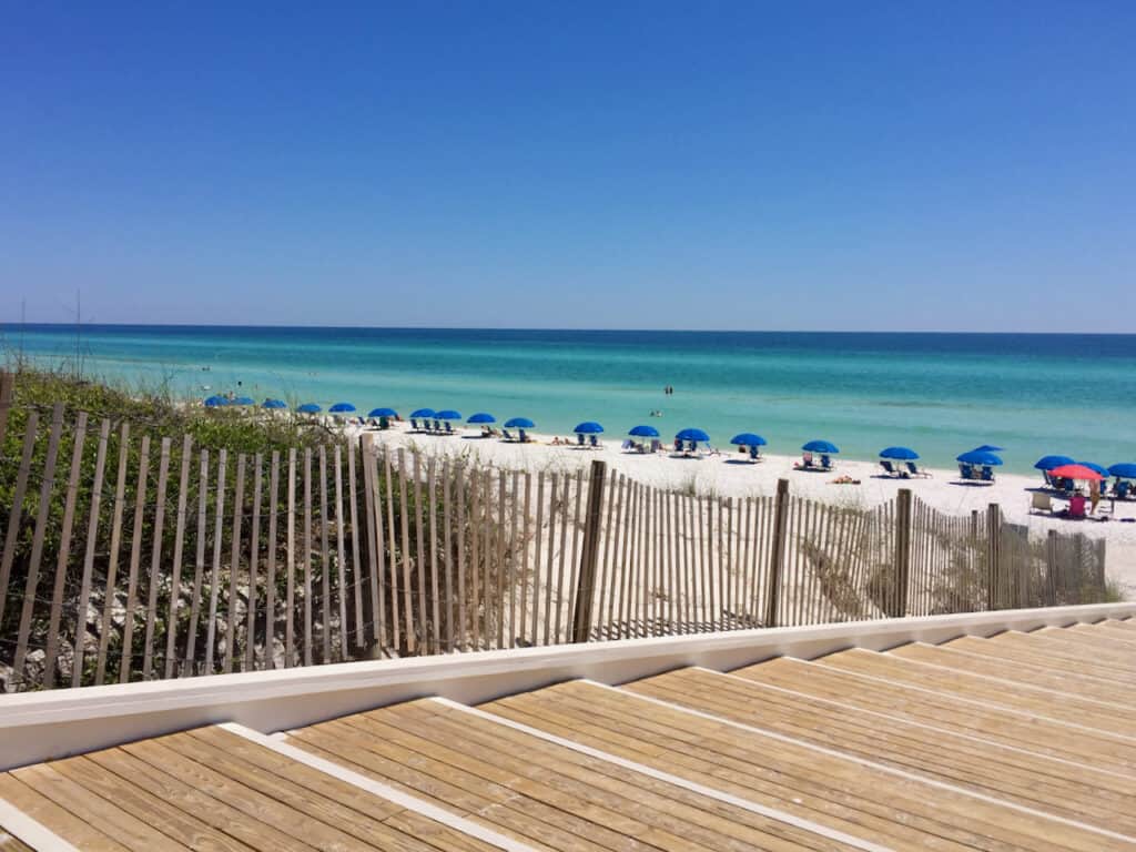 Photo of Seaside, FL beach with turquoise color water