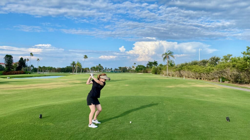 Erin golfing in Pinellas County