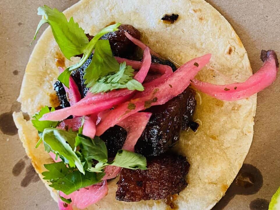 Pork belly lunch tacos at Bartaco