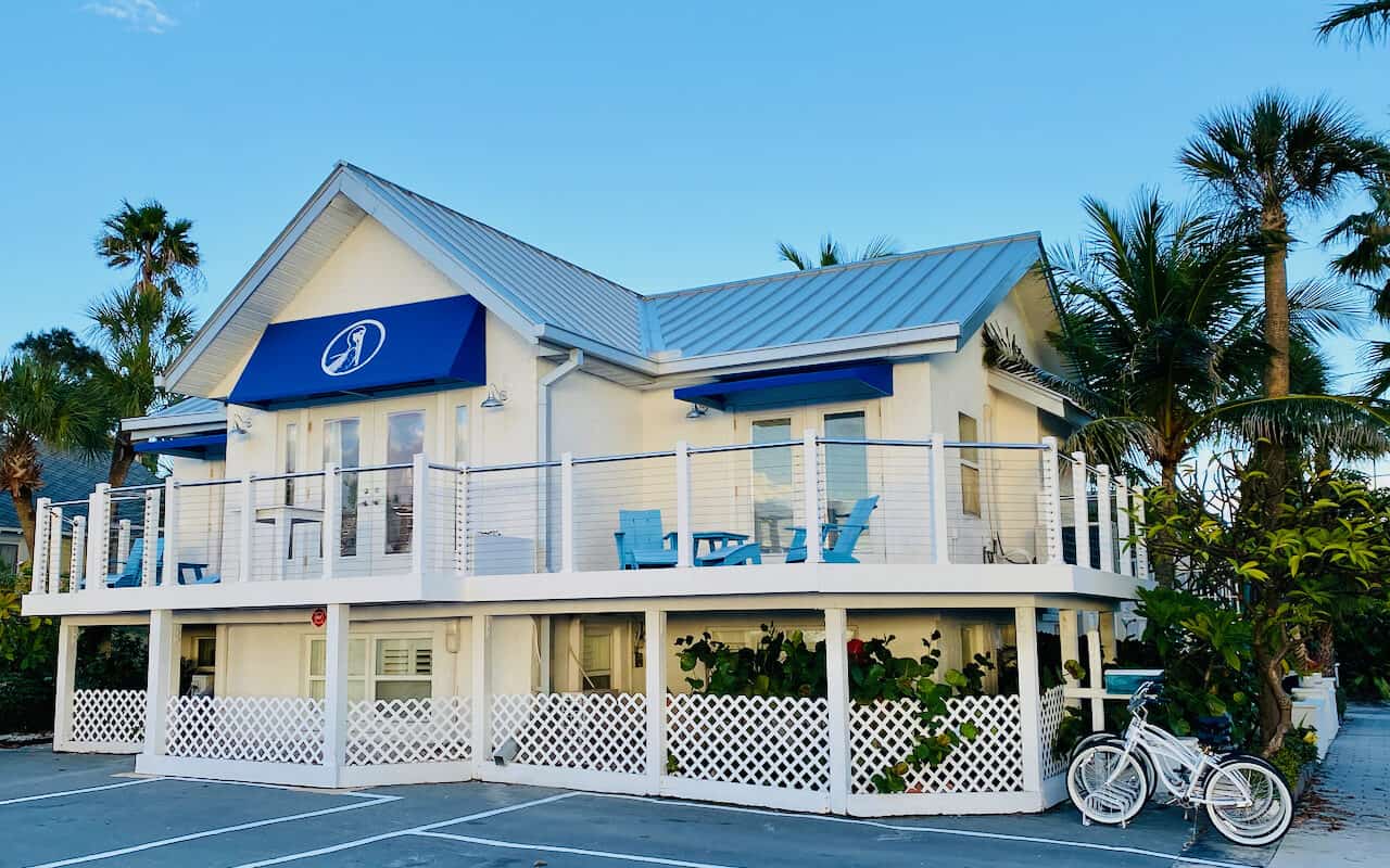 Inn on the Beach in Pass-a-Grille showing bikes out front 