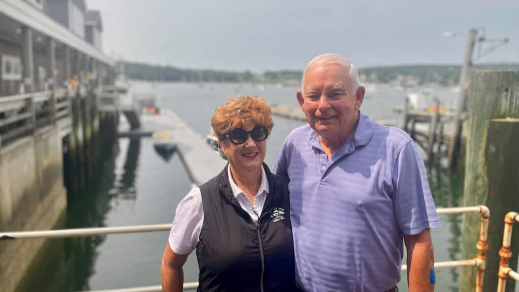 Colleen and her husband at Southwest Harbor
