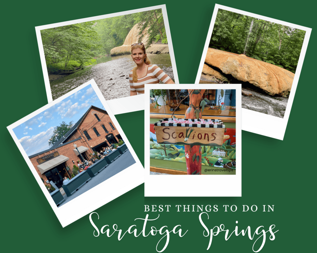 Saratoga Springs NY photos collage by Erin's Travel Tips