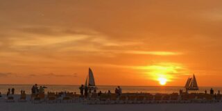 St Pete Beach vs Clearwater Beach, photo of Clearwater Beach Sunset at Sand Pearl Resort.